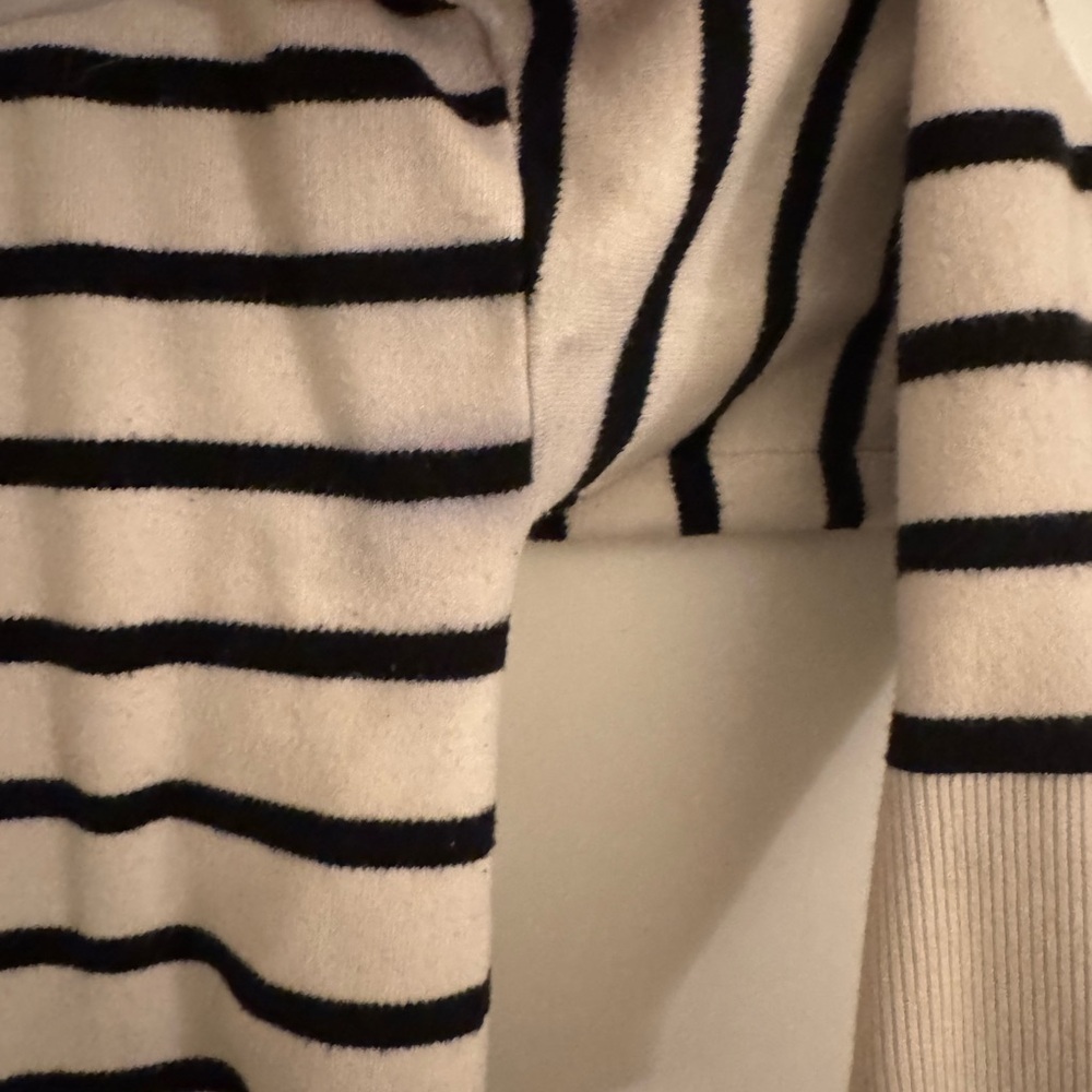 Mango Black and White Striped Knit Top - Picture 5 of 7